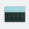 葆蝶家/Bottega Veneta 墨水绿 / 淡蓝色 牛皮革  信用卡包 635057VCPQ53021