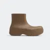葆蝶家/Bottega Veneta 黄麻色 100% 橡胶 女士 puddle踝靴 640045V00P02895