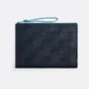 葆蝶家/Bottega Veneta 太空灰 / 泳池蓝 牛皮革 男士 大号pouch手拿包 649616V1Q748834