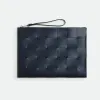 葆蝶家/Bottega Veneta 太空灰 100% 牛皮革 男士 大号pouch手拿包 649616VBWD38838