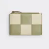 葆蝶家/Bottega Veneta 细线白 / 洞石色 100% 羔羊皮革 女士 拉链卡包 651393V2AC19273