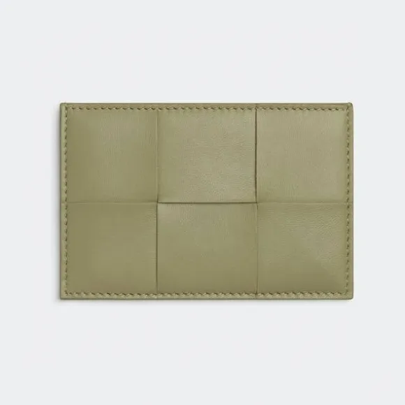 葆蝶家/Bottega Veneta 洞石绿 羊皮革/牛皮革 女士 信用卡包 651401VCQC42916