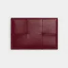 葆蝶家/Bottega Veneta 波尔多红 羊皮革/牛皮革 女士 信用卡包 651401VCQC46208