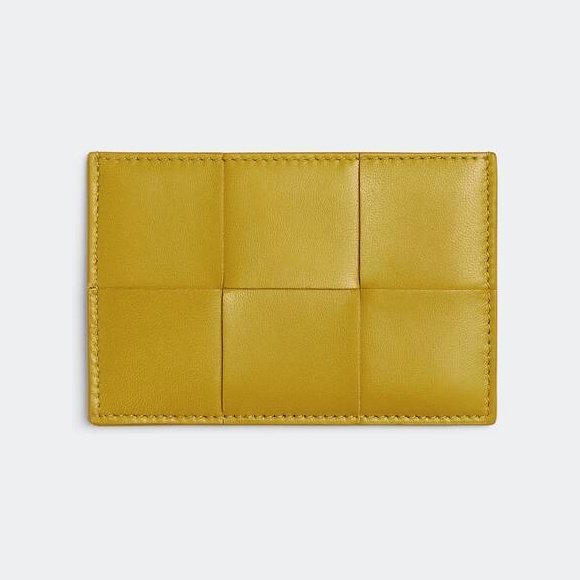 葆蝶家/Bottega Veneta 花粉黄 羊皮革/牛皮革 女士 信用卡包 651401VCQC47344
