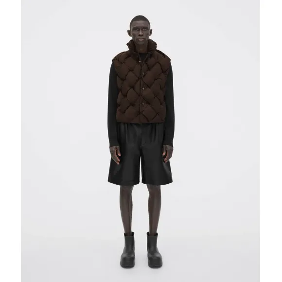 葆蝶家/Bottega Veneta 深巧克力色 100% 聚酰胺 男士 马甲 664055VF4K02113
