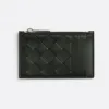 葆蝶家/Bottega Veneta 深绿色 牛皮革 男士 拉链卡包 679802VCPQ33009