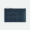 葆蝶家/Bottega Veneta 深蓝色 牛皮革 男士 拉链卡包 679802VCPQ33121