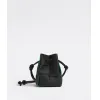 葆蝶家/Bottega Veneta 黑色/鹦鹉绿 水牛皮 女士 迷你cassette水桶包 680217V1Q711091