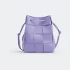 葆蝶家/Bottega Veneta 紫藤色 羊皮革/牛皮革 女士 小号cassette水桶包 680218VCQC44215