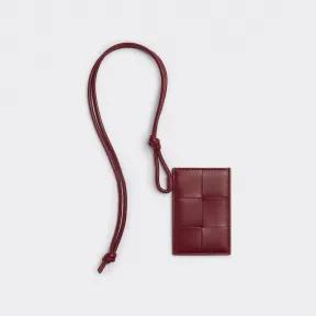 葆蝶家/Bottega Veneta 波尔多红 50%羔羊皮革、50%牛皮革 女士 绳带卡套 701460VCQC46208