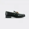 葆蝶家/Bottega Veneta 墨水绿 牛皮革 女士 monsieur乐福鞋 708902V28R04615