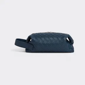 葆蝶家/Bottega Veneta 深蓝色 100% 牛皮革 男士 洗漱包 709310VCPQ33121