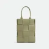 葆蝶家/Bottega Veneta 洞石绿 羊皮革 女士 迷你cassette托特手袋 709341VMAY12916