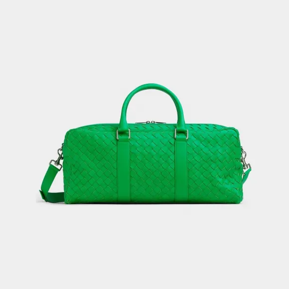 葆蝶家/Bottega Veneta 鹦鹉绿 100% 牛皮革 男士 classic intrecciato编织健身包 710058V0E513724