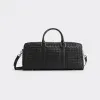 葆蝶家/Bottega Veneta 黑色 100% 牛皮革 男士 classic intrecciato编织健身包 710058V0E518803
