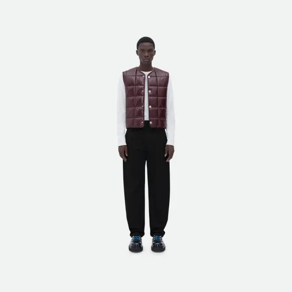 葆蝶家/Bottega Veneta 亮面皮革加衬马甲 712269VKLC02148