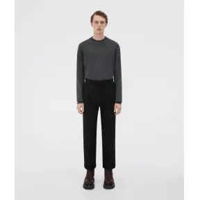 葆蝶家/Bottega Veneta 黑色 98% 羊毛, 2% 氨纶 男士 弹力呢绒直筒裤 714602V19M01000