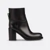 葆蝶家/Bottega Veneta 黑色 牛皮革 女士 cavallo踝靴 716214V2BH01000