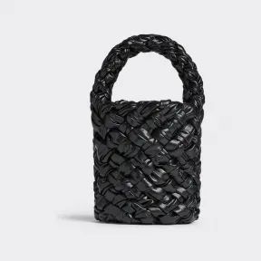 葆蝶家/Bottega Veneta 黑色 牛皮革 女士 迷你kalimero水桶包 717177VA9A61019