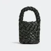 葆蝶家/Bottega Veneta 深绿色 牛皮革 女士 迷你kalimero水桶包 717177VA9A63002
