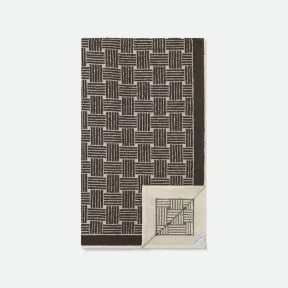 葆蝶家/Bottega Veneta 棉质双色intreccio编织沙滩毛巾 721254V1MY09063