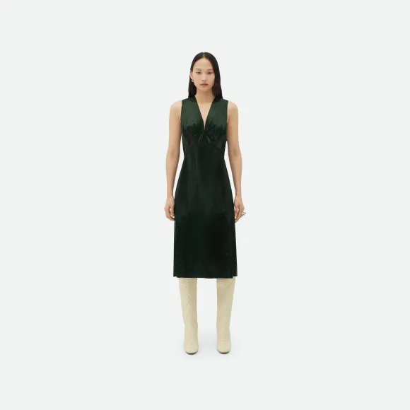 葆蝶家/Bottega Veneta 流畅丝缎连衣裙-BV连衣裙-Bottega Veneta连衣裙-女士成衣 723022V2LC02275