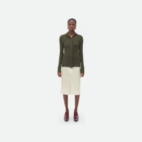 葆蝶家/Bottega Veneta 桑蚕丝羊绒罗纹开衫 724669V2DK03359