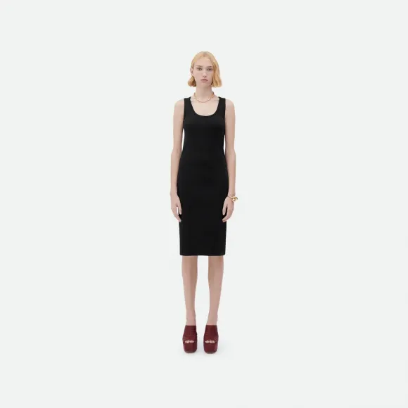 葆蝶家/Bottega Veneta 弹力罗纹棉质连衣裙 726668V2I501000