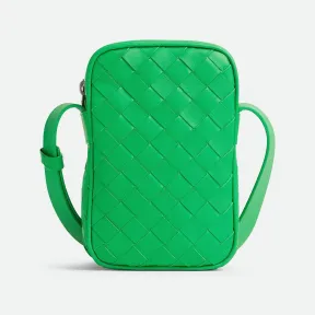 葆蝶家/Bottega Veneta Intrecciato编织拉链手机包 729296VCPQ33724