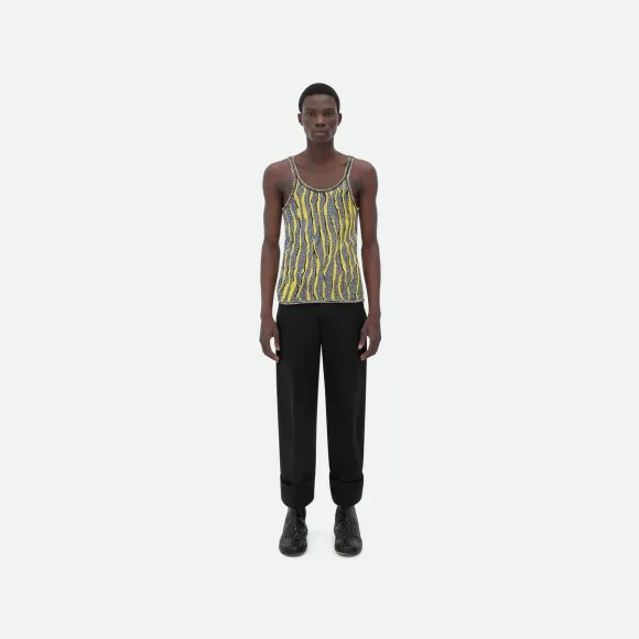 葆蝶家/Bottega Veneta 修身版型粘胶纤维提花背心 739191V2XB07011