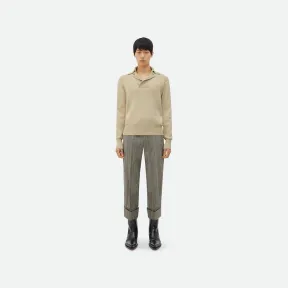 葆蝶家/Bottega Veneta “Bv”刺绣亚麻毛衣 743413V2YX02945