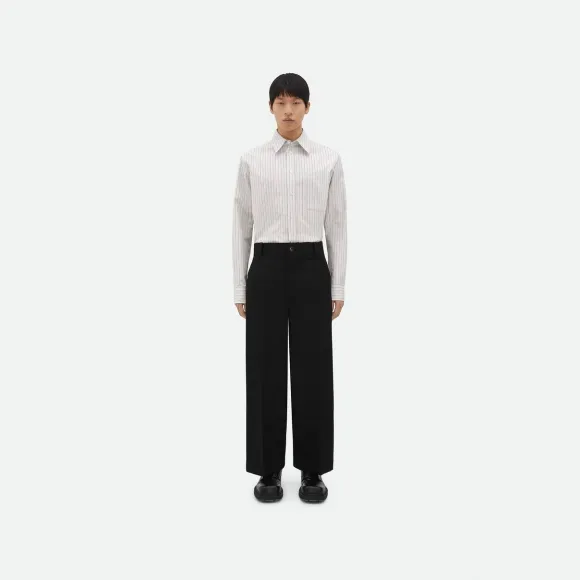 葆蝶家/Bottega Veneta 剪裁羊毛七分裤 743611VKIS01000