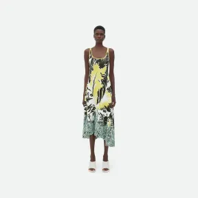 葆蝶家/Bottega Veneta 几何图形粘胶纤维提花不对称中长连衣裙 747840V2RX07193