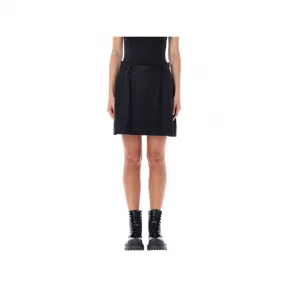 巴黎世家/Balenciaga 黑色 100% 羊毛衬里 100% 铜氨 半身裙 704366TJT351000