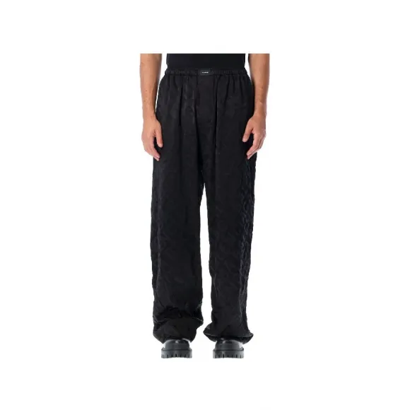 巴黎世家/Balenciaga 黑色 93% 人造丝 7% 涤纶 睡裤 658883TLO581000