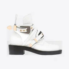 巴黎世家/Balenciaga Ceinture及踝靴 - 白色 | 女士踝靴 326290-WART0-9000