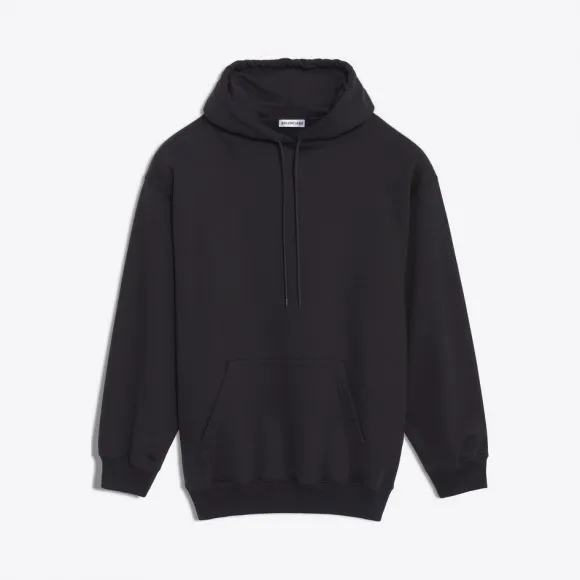 巴黎世家/Balenciaga ‎女士‎ ‎黑色 ‎ ‎品牌标识连帽套头衫 ‎ | Balenciaga 518215-TAV37-1000