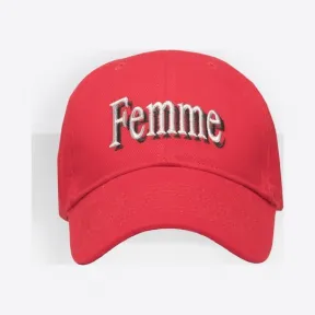 巴黎世家/Balenciaga 女士 白色/红色 “Femme”帽 | Balenciaga 528262-310B5-6400