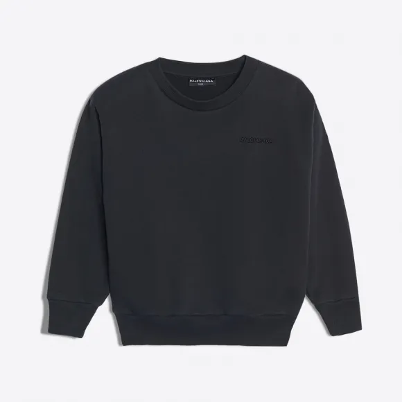 巴黎世家/Balenciaga NOIR LAVE “Balenciaga”标识套头衫 ——童装 12281857dl