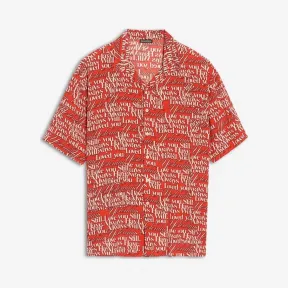 巴黎世家/Balenciaga ‎男士‎ ‎白色/红色 ‎ ‎Love印花短袖衬衫 ‎ | Balenciaga 571440-TEL32-6540