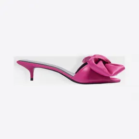 巴黎世家/Balenciaga ROSE MAGENTA Square Knife Bow穆勒鞋 11730772dk