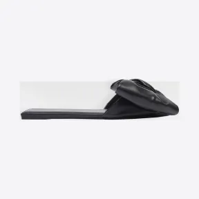 巴黎世家/Balenciaga 黑色 Square Knife Bow平底穆勒鞋 11730830ku