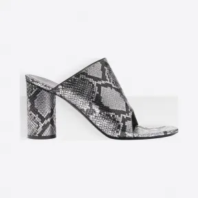 巴黎世家/Balenciaga 银色 50毫米椭圆头穆勒鞋 11760647dj