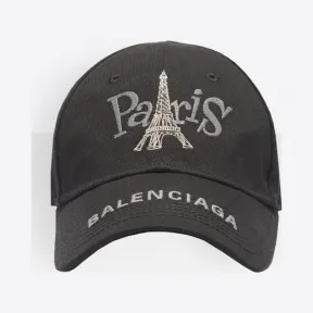 巴黎世家/Balenciaga 黑色 Paris Joy棒球帽 45482599bd