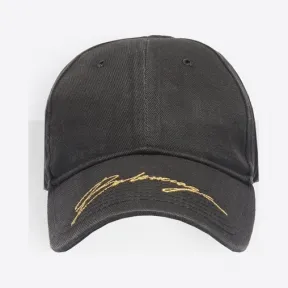 巴黎世家/Balenciaga 自然色 / 黑色 标志棒球帽 45482600lw