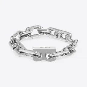 巴黎世家/Balenciaga 银色 B 链细手链 599334TZ99S0926