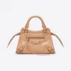 巴黎世家/Balenciaga 女式 Neo Classic 米色鳄鱼压纹迷你手袋 63852423EF19607
