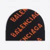 巴黎世家/Balenciaga 男士虎年标志黑色无檐小便帽 659643T15671018