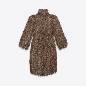 巴黎世家/Balenciaga 女式米色激光切割大衣 663014TGL349501