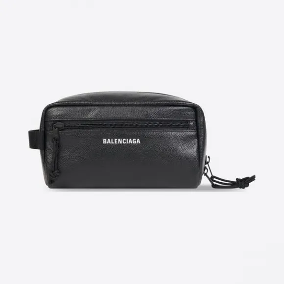 巴黎世家/Balenciaga 黑色 Explorer 男士洗漱包 6731762UQXX1000